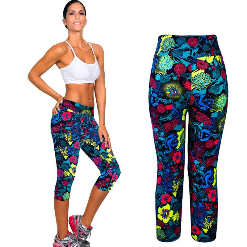 Mid Calf Elastic Pants Leggins